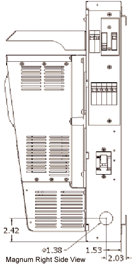 Magnum E-Panel Right Dimensions Magnum E-Panel右侧尺寸