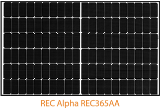 REC Alpha REC365AA太阳能电池板系统