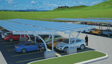 猎户座预制可伸缩太阳能车棚结构