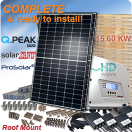 15.6kW Q CELLS Q. peak太阳能电池板系统