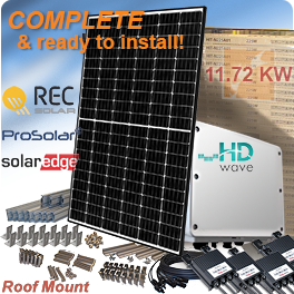 11.72kW REC Alpha REC355AA住宅太阳能系统