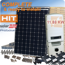 11.88 KW HIT N330 VBHN330SA16 SolarEdge系统