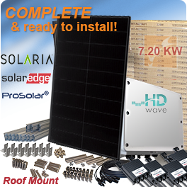 7.2kW Solaria PowerXT 360R-PD低价太阳能系统