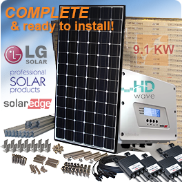 LG NeON R LG350Q1CA5 9.1kw太阳能电池板系统