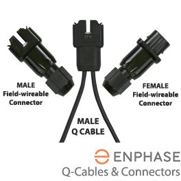 Enphase Q电缆和现场可布线连接器，用于IQ微型逆变器