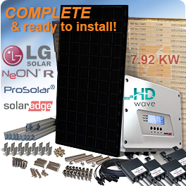 7.92千瓦LG氖R LG360Q1C-A5家庭太阳能系统