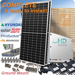 现代HiA-S375HI地面安装太阳能板系统