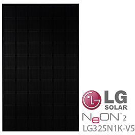 LG NeON 2 LG325N1K-V5全黑太阳能电池板