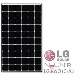 LG NeON R LG365Q1C-A5 365W太阳能电池板