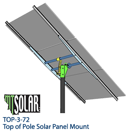 MT Solar 3x 72电池太阳能电池板顶部极点安装- Top -3-72