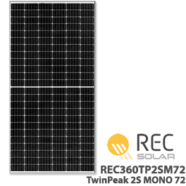 REC 360W REC360TP2SM72双峰2S单体72 PERC太阳能电池板价格