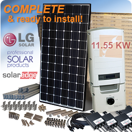 住宅11.55千瓦LG氖R LG350Q1C-A5太阳能电池板系统
