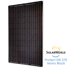 SolarWorld Sunmodule保护SW 270 Mono黑色的太阳能电池板