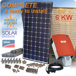 6千瓦英利太阳能,太阳能电池板系统