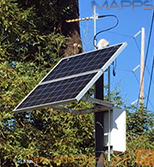 极点安装无线公用事业仪表电池太阳能系统