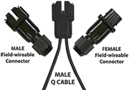 Enphase IQ公、母电缆和连接器