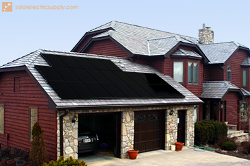 住宅全黑太阳能电池板系统