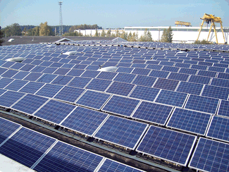 大型加拿大太阳能电池板系统