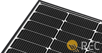 REC阿尔法太阳能电池板黑框