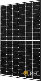 REC阿尔法太阳能电池板侧视图