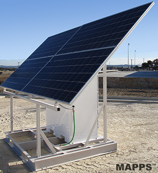 便携式太阳能发电系统安装在钢橇上