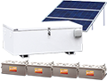 600W 24V极点安装太阳能电池板系统