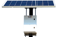 一个带有NEMA耐风雨外壳的太阳能电池板系统