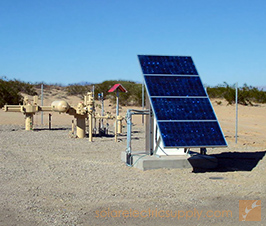 杆安装的油气太阳能电池板系统