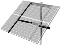 SPM2安装座用于两个太阳能电池板