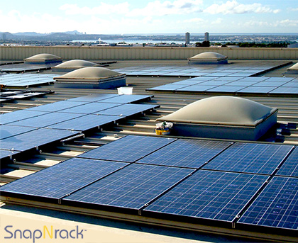 金属屋顶商业建筑太阳能系统